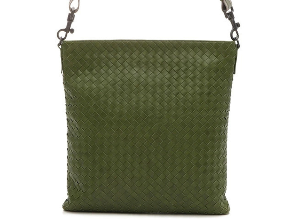 BOTTEGA VENETA Intrecciato Hobo Bag Calfskin Green